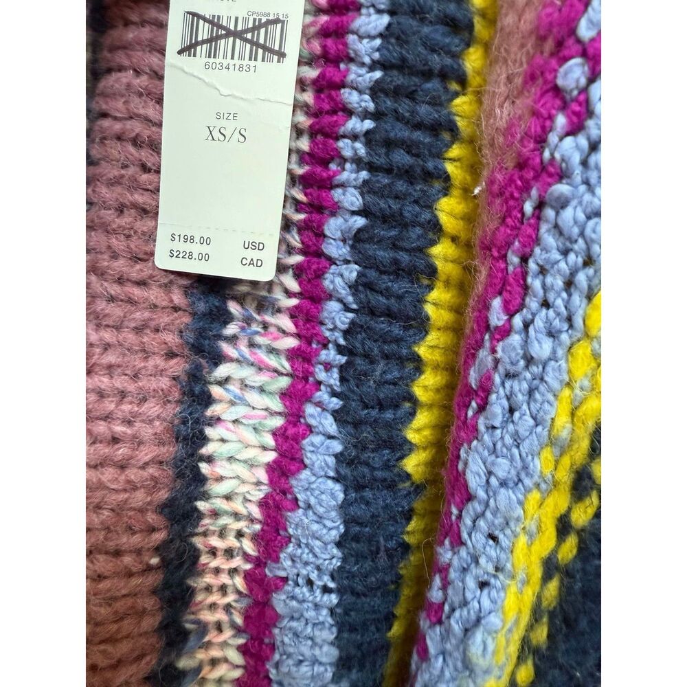 New Anthropologie Pilcro Dreamer Striped Duster Sweater Size Xs/s - Picture 9 of 11